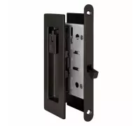 Защелка с ручками для раздвижных дверей SH.URB153.KIT011-BK (SH011 URB) BPVD-77 Вороненый никель
