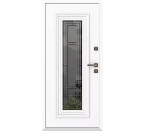 Входная дверь AG6044 8019 - Белый камень 9016