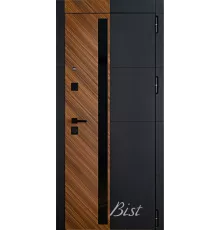 Входная дверь РЕНУАР - чёрный кварц/шпон орех нат.