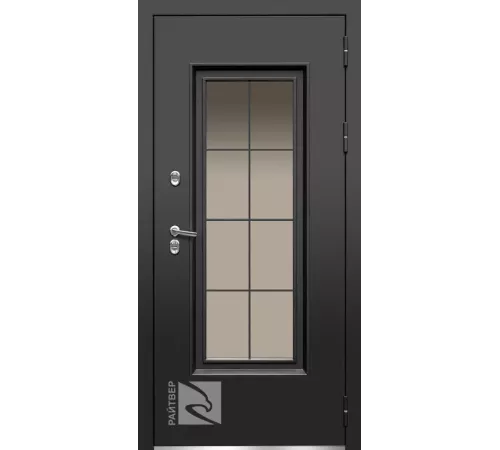 Входная дверь Англия 9005 Термо - Белый матовый ПП