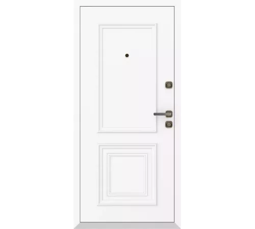 Входная дверь AG6016 8019 - Белый камень 9016