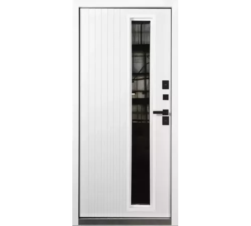 Входная дверь Мельбурн 7024 Термо - Белый матовый ПП