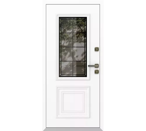 Входная дверь AG6156 8019 - Белый камень 9016