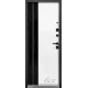 Входная дверь ПИКАССО - скол камня блэк+лакобель чёрная/белый мат
